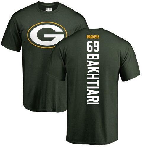 Men Green Bay Packers Green 69 Bakhtiari David Backer Nike NFL T Shirt